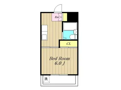 エディフィシオ橋本(1K/3階)の間取り写真