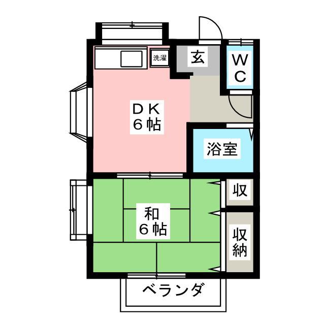 セイユウハイツIII(1DK/1階)の間取り写真
