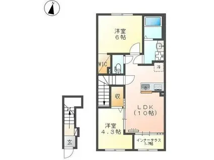 ＪＲ日豊本線 宮崎駅 徒歩36分 2階建 新築(2LDK/2階)の間取り写真