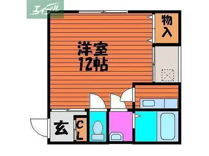 センチュリー学南(1K/3階)の間取り写真