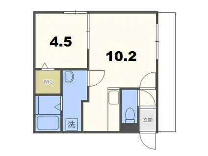YUGOS KIYOTA(1LDK/2階)の間取り写真