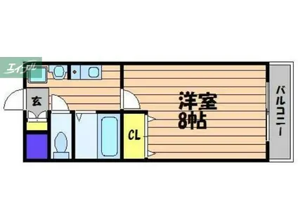 パラッツォ21(1K/1階)の間取り写真