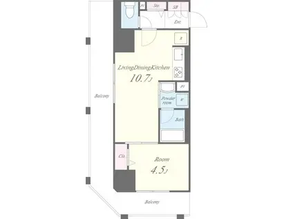 セイワパレス丸の内駅前(1LDK/6階)の間取り写真