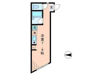 東京メトロ銀座線 浅草駅(東武・都営・メトロ) 徒歩12分 3階建 築11年(ワンルーム/3階)の間取り写真