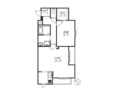 イーストエンド桝形(1LDK/2階)の間取り写真