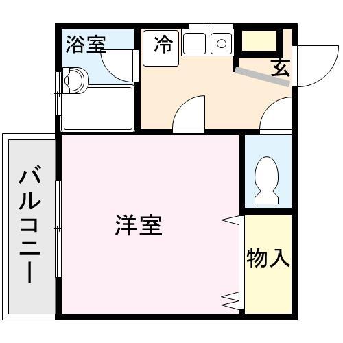 ハーモニー(1K/3階)の間取り写真
