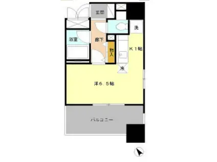 レリシェス日本橋(1K/4階)の間取り写真