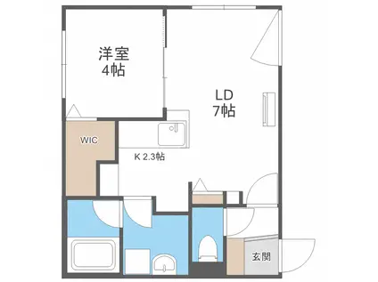 VOYAGE(1LDK/3階)の間取り写真