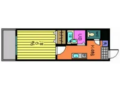 タウンハウス榎町(1K/3階)の間取り写真