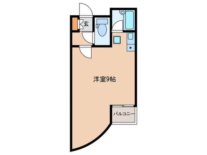 URBビル(ワンルーム/6階)の間取り写真