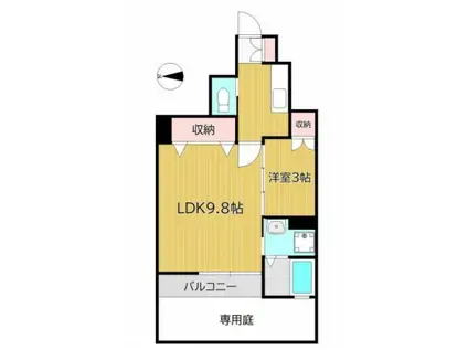 ARIETTA 101(1LDK/1階)の間取り写真