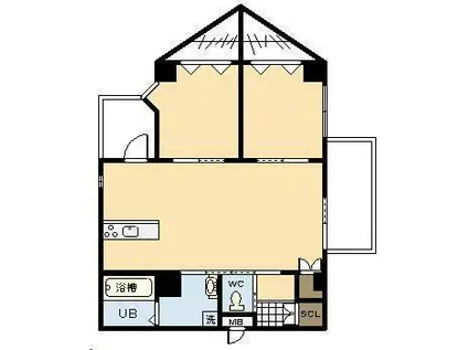 アルテマイスター中津瀬(2SLDK/3階)の間取り写真