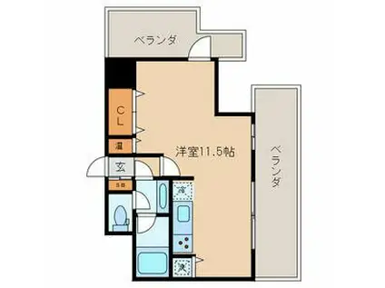 CREST本郷(ワンルーム/4階)の間取り写真