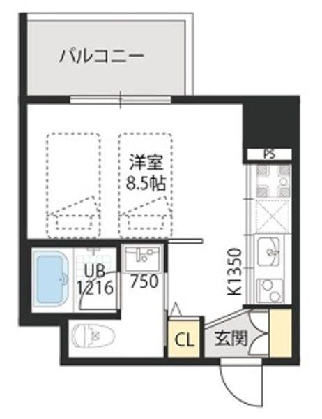 INNOCENT DOYAMA(ワンルーム/2階)の間取り写真