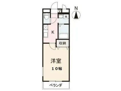 コンフォート昭和町(1K/1階)の間取り写真