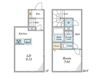 BELLEVIAGE NAKAMEGURO ベルヴィア―ジ中目黒(1LDK/1階)の間取り写真