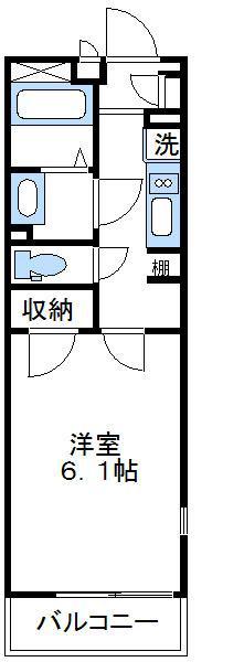 レオネクスト西門(1K/4階)の間取り写真