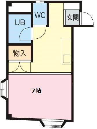 シャルム八幡(ワンルーム/4階)の間取り写真