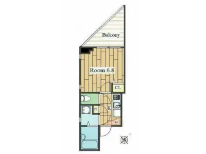 スカイコート早稲田壱番館(1K/12階)の間取り写真