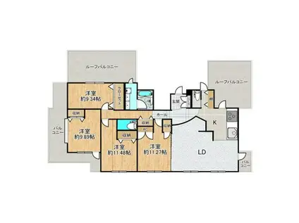 フォレストビュー山手(4LDK/4階)の間取り写真