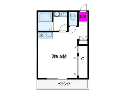 コーポM(ワンルーム/2階)の間取り写真