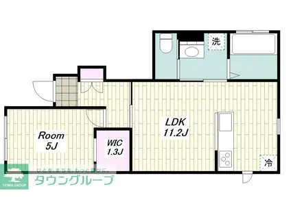 フォレストメゾン恭和II(1LDK/1階)の間取り写真
