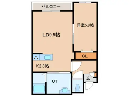 EARENDEL港町エアレンデルミナトチョウ(1LDK/3階)の間取り写真