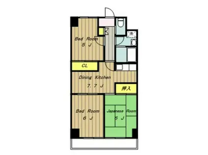 シャネレードMK(3LDK/2階)の間取り写真