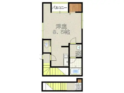 BRAVO VILLA(1K/2階)の間取り写真