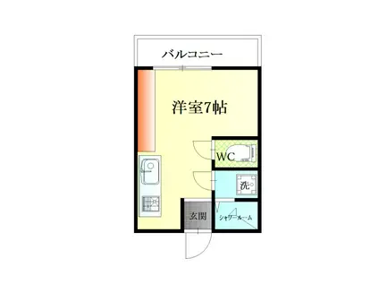 日栄ビル(ワンルーム/3階)の間取り写真