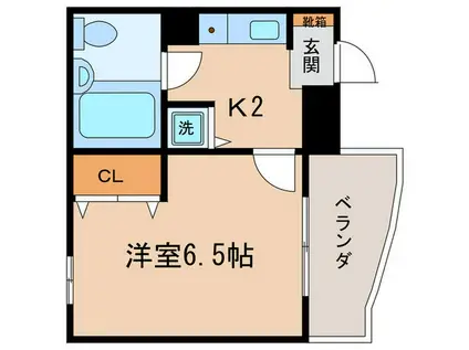 セザール高畑401(1K/4階)の間取り写真