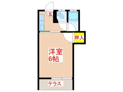 コーポ寿(1K/1階)の間取り写真