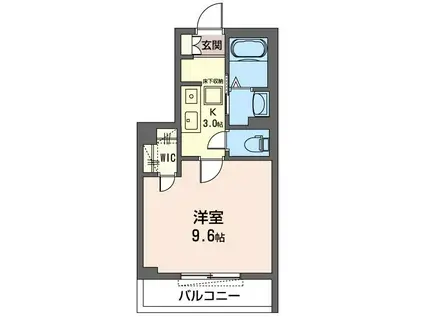 イルシオンII(1K/1階)の間取り写真