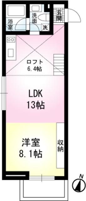 TRIA(1LDK/3階)の間取り写真