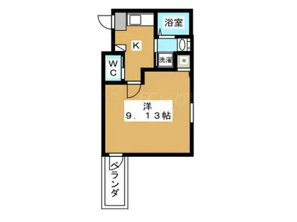 ハーグレジデンス京都御所北(1K/1階)の間取り写真