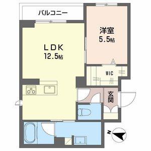 LA PALAIS VERT ラ・パレヴェール(1LDK/2階)の間取り写真