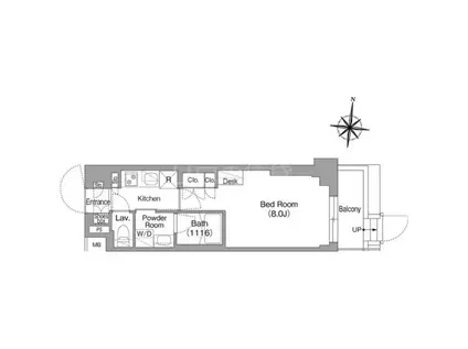 コンフォリア・リヴ大崎(1K/1階)の間取り写真