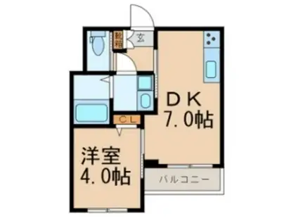 BRILLER PLUME(1DK/1階)の間取り写真