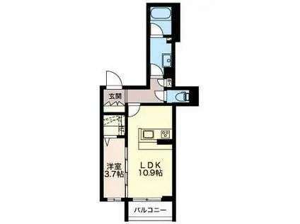 シャーメゾンステージ児玉(1LDK/2階)の間取り写真