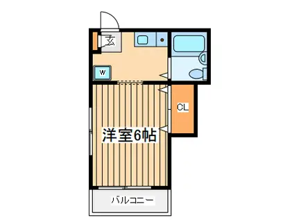 メゾンアイラ(1K/2階)の間取り写真