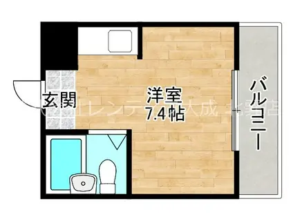 メルヘン新今里(ワンルーム/2階)の間取り写真