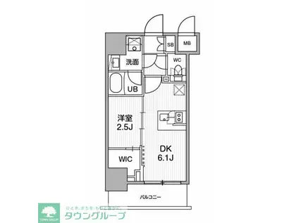 シーフォルム木場(1DK/7階)の間取り写真