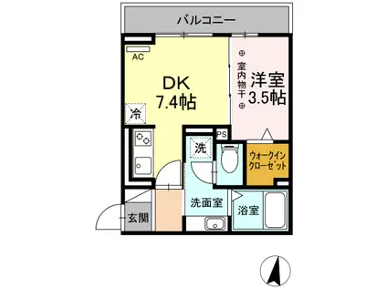 ONEURBANPLACE303(1DK/3階)の間取り写真