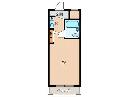 シスターキャンパス(1K/2階)の間取り写真