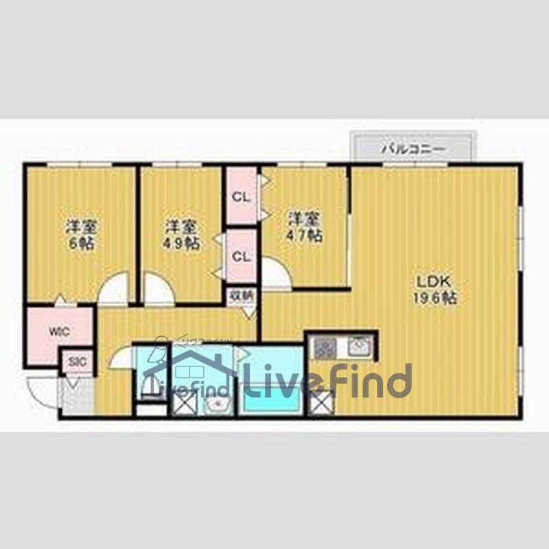 平岸5-13(3LDK/2階)の間取り写真