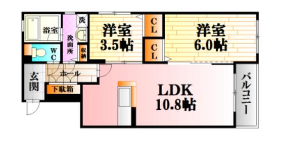 ビータス深川(1SLDK/1階)の間取り写真