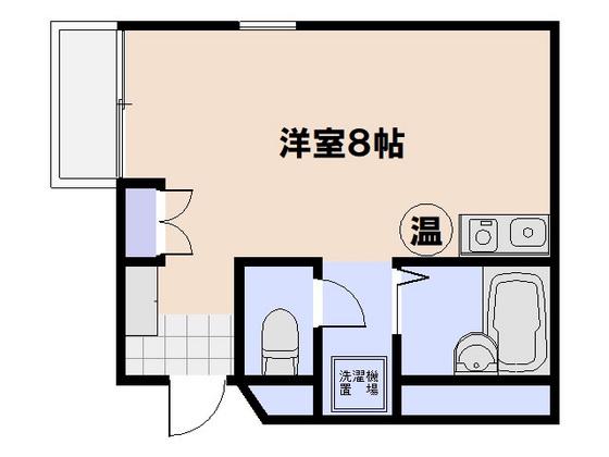 ベルクール桂(ワンルーム/3階)の間取り写真