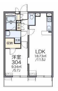 レオパレスプリマベーラ中台(1LDK/3階)の間取り写真