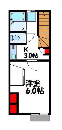レオパレス川内(1K/2階)の間取り写真