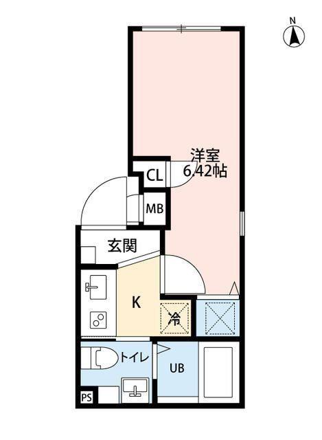 アトリオ新宿早稲田(1K/1階)の間取り写真